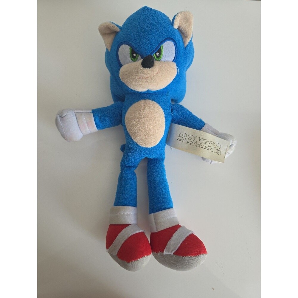 Sonic‎ the Hedgehog 2 Plush Toy 10” Jakks Pacific 2022 Stuffed Doll Used